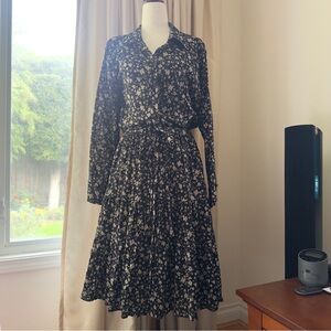 A Shirt Thing Scarlet Dress Black Floral Large
